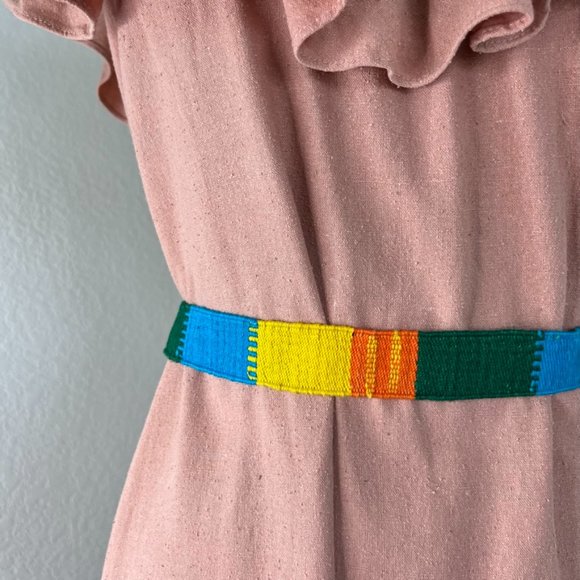 MX VTG Textile Woven Color Block Tie Belt - Picture 3 of 5